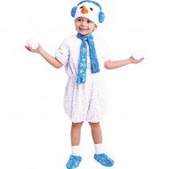 Карнавальный костюм «Пуговка» Снеговичок, 917 к-17-26, размер 104-52