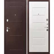 Дверь входная «Гарда» 7.5 Антик, Медный антик/Белый ясень, L, 205х96 см