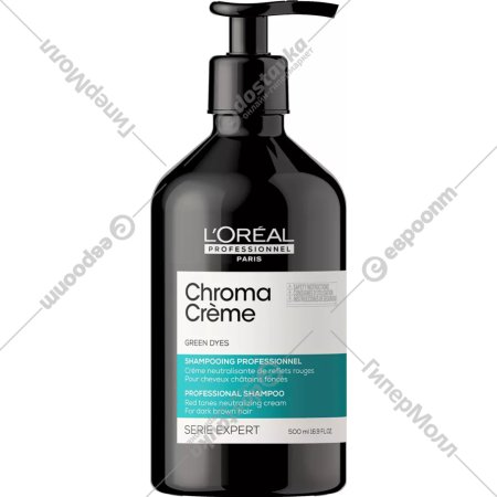 Шампунь для волос «L'Oreal» Professionnel Serie Expert Chroma Creme, зеленый, E3785100, 500 мл