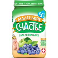 

Пюре яблоко,голуб"Маленькое счастье"180г
