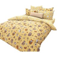 Комплект постельного белья «Luxor» Тинейджер Совята желтый, поплин, 1.5-спальный