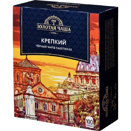 Чай черный Золотая чаша крепкий, 100х2 г