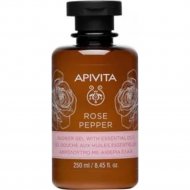 Гель для душа «APIVITA» Роза и перец с эфирными маслами, 74548, 250 мл