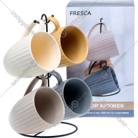 Набор кружек «Fresca» керамических, RX-N22817, 400 мл, 4 шт