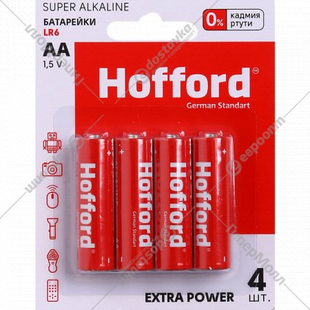 Элементы питания «Hofford» АА, 1.5 V, 4 шт