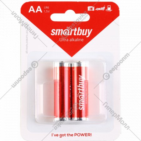 Батарейка алкалиновая «Smartbuy» АА, 2 В, 2 шт