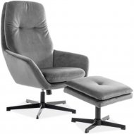 Комплект мебели «Signal» Ford 14, кресло/подставка для ног, серый