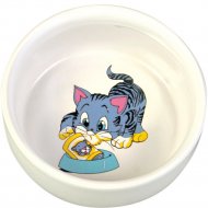 Миска «Trixie» керамическая, для кошек с изображением, 300 мл
