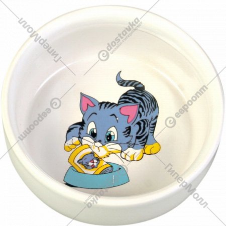 Миска «Trixie» керамическая, для кошек с изображением, 300 мл