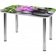 Обеденный стол «Алмаз-Люкс» СО-Д-01-26, орхидея с камнями
