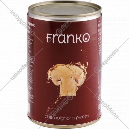 Шампиньоны консервированные «Franko» резаные, 400 г