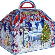 Новогодний подарок Ивкон-Презент сундук, зимняя тройка, 700 г