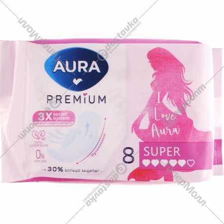 Прокладки ежедневные «Aura» Premium super, 8 шт