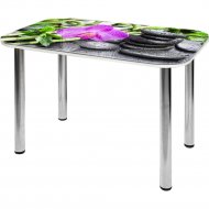 Обеденный стол «Алмаз-Люкс» СО-Д-02-40, орхидея с камнями