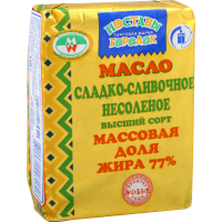 

Масло сладко-сливочное 77% Поставы 180 г