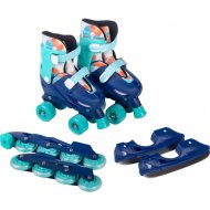 Роликовые коньки «Mobile Kid» Twin Seasons, 3 в 1, размер S, cyan blue