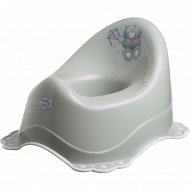 Горшок туалетный детский «Maltex» Мишка, с противоскользящими резинками, бежево-серый, 4064