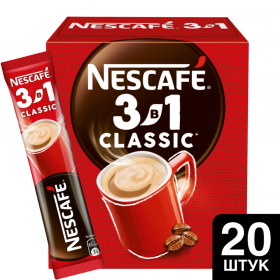 Ко­фей­ный на­пи­ток пор­ци­он­ный «Nescafe» клас­сик 3 в 1, 20х14.5 г