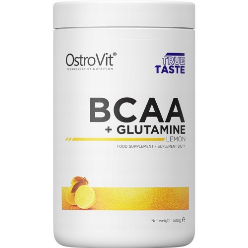 Аминокислоты BCAA «Ostrovit» БЦАА+Глютамин, лимон, 500 г