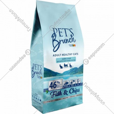 Корм для кошек «Pet's Brunch» Adult Maxi Breeds, с рыбой, 12 кг