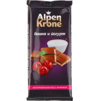 

Шоколад мол."ALPEN KRONE"(виш/йогурт)90г