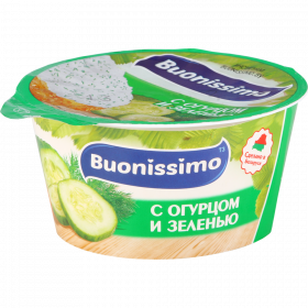 Сыр с тво­ро­гом «Buonissimo» с огур­цом и зе­ле­нью, 120 г