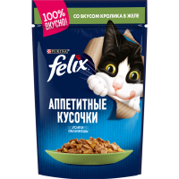 

Корм "ФЕЛИКС" д/кошек (кролик) 85г