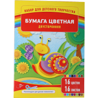 

Цвтная бумага (А4,двухст,16л,16цв.)