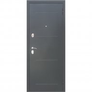 Дверь входная «Гарда» Муар 10 мм, Черный Муар/Венге тобакко, L, 205х86 см