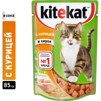 

Корм для котов "KITEKAT" (кур./соус) 85г