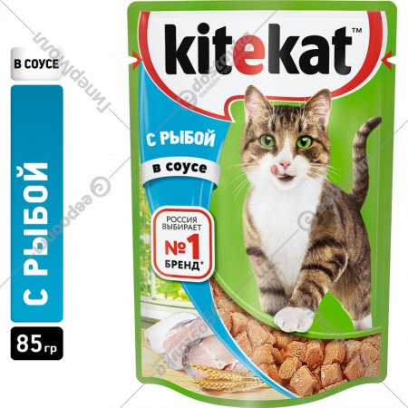 Корм для кошек «Kitekat» рыба в соусе, 85 г