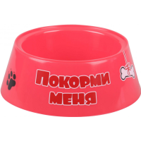

Миска для собак "ДРУЖОК" (красный) 1.2л