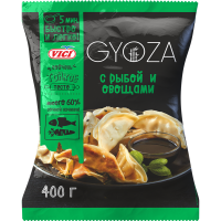 

Пельмени "GYOZA"VICI(рыба/овощи)400гр