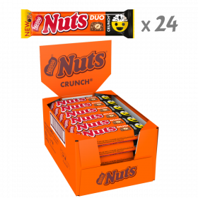 Уп. Шоколадный батончик «Nuts» Crunch, с фундуком и арахисом, 24х60 г