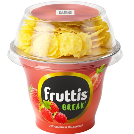 Йогуртный продукт Fruttis клубника-земляника, 2.5%, 165+15 г