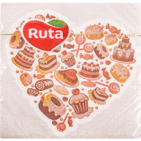 

Салфетки "RUTA" (сердце/33х33/2сл) 20л.