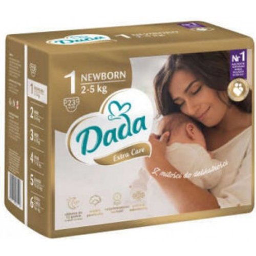 Подгузники «Dada» Extra Care размер 1, newbort, 2-5 кг, 23 шт