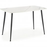 Обеденный стол «Halmar» Marco, белый мрамор/черный, 120/70/75, V-CH-MARCO-ST