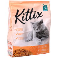 

Корм д/кошек "KITTIX" (мясо/овощи) 350г