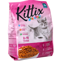 

Корм для котят "KITTIX"(с курицей) 350г