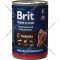 Консервы для собак «Brit» Premium by Nature, говядина, 410 г