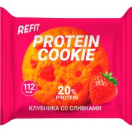 Пе­че­нье протеиновое Refit клубника со сливками, обогащённое белком, 40 г