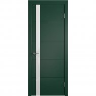 Дверь «Colorit» К4 ДО Зеленая эмаль/Белый лак, 200х80 см