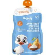 Пюре«БЕЛЛАКТ»(фрук.творож,груш/клубн)90г