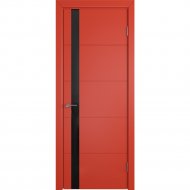 Дверь «Colorit» К4 ДО Красная эмаль/Черный лак, 200х80 см