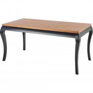 Обеденный стол «Halmar» Windsor, раскладной, дуб темный/черный, 160-240/90/76, V-PL-WINDSOR-ST-C.DAB/CZARNY
