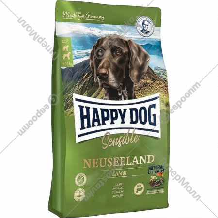Корм для собак «Happy dog» Neuseeland, с ягненком и рисом, 4 кг