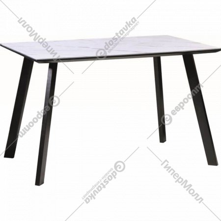 Обеденный стол «Signal» Samuel, мраморный эффект/черный, 120/80, SAMUELCSZ120