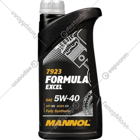 Масло моторное «Mannol» Formula Excel 5W-40 API SN, 7923, синтетическое, 1 л