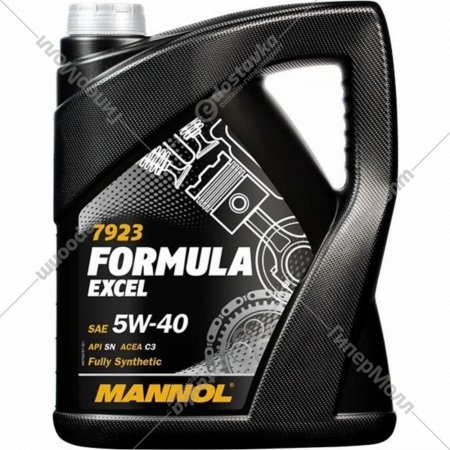 Масло моторное «Mannol» Formula Excel 5W-40 API SN, 7923, синтетическое, 5 л